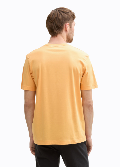 Meski T Shirt Tom Tailor Graphics T Shirt Peachy Orange - 1045664-37103