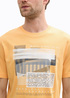 Meski T Shirt Tom Tailor Graphics T Shirt Peachy Orange - 1045664-37103