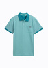 Meska Koszulka Polo Tom Tailor Piqu Polo Shirt With Breast Pocket Green White Irregular Stripe - 1045683-37447