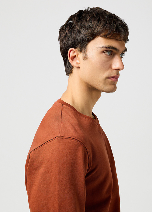 Mska Bluza Wrangler Small Logo Crew Paprika - 112364093