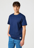 Meski T Shirt Wrangler Short Sleeve Solid Tee Navy - 112357358