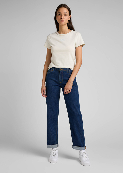 Damskie Spodnie Dzinsowe Lee Jane Dark Hydro - L34QBTKQ