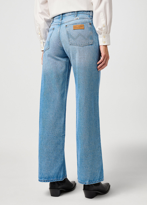 Damskie Spodnie Dzinsowe Wrangler World Wide Rocky Wash - 112363612