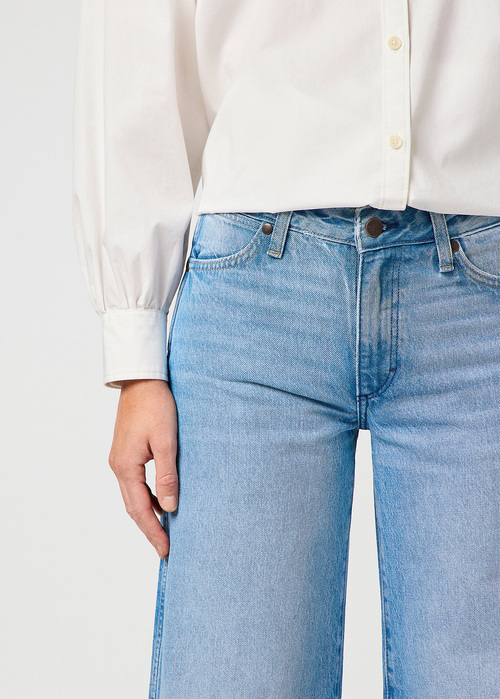 Damskie Spodnie Dzinsowe Wrangler World Wide Rocky Wash - 112363612