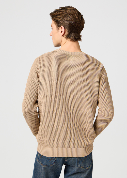 Meski Sweter Wrangler Crewneck Sweater Timberwolf - 112364321