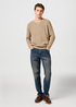 Meski Sweter Wrangler Crewneck Sweater Timberwolf - 112364321