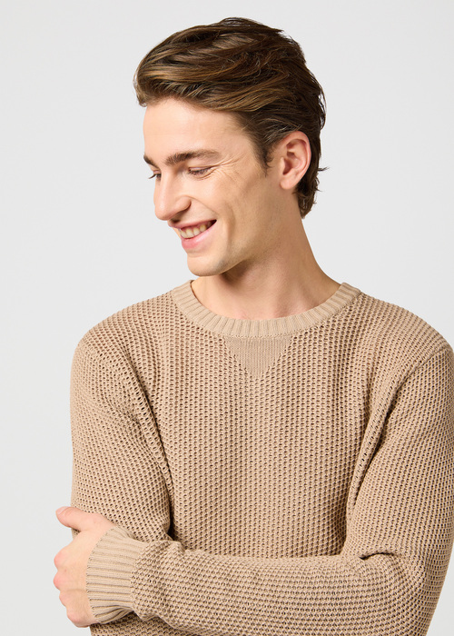 Meski Sweter Wrangler Crewneck Sweater Timberwolf - 112364321