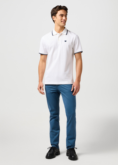 Meska Koszulka Polo Wrangler Polo Shirt White - 112365466