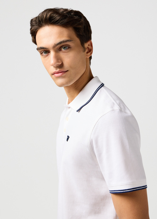 Mska Koszulka Polo Wrangler Polo Shirt White - 112365466