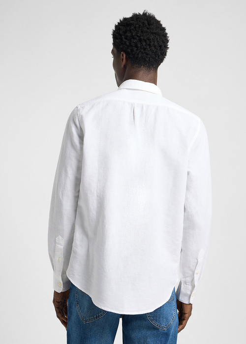 Meska Koszula Materialowe Lee Patch Shirt Bright White - 112364230