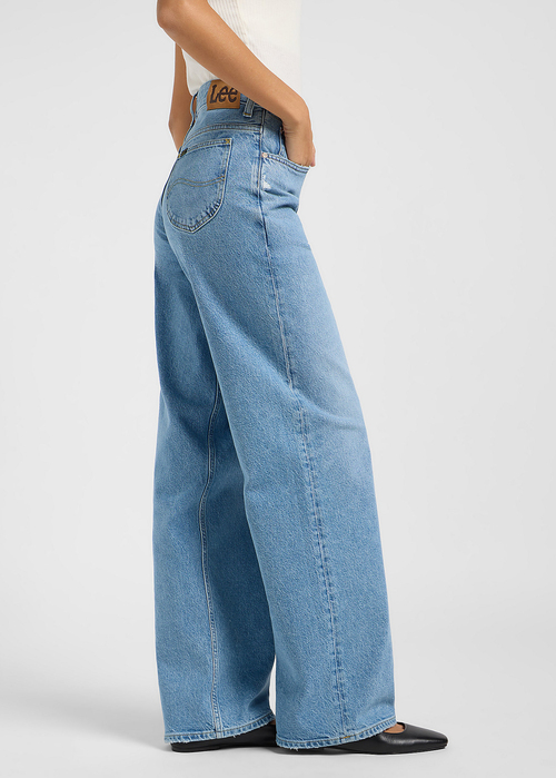 Damskie Spodnie Dzinsowe Lee Rider Blue Koi - 112365089