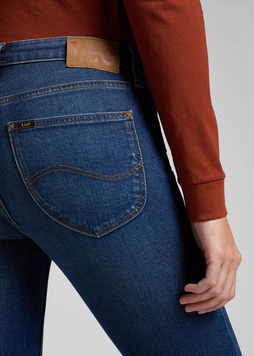 Damskie Spodnie Dzinsowe Lee Elly Mid Town Blue - L305VDE06