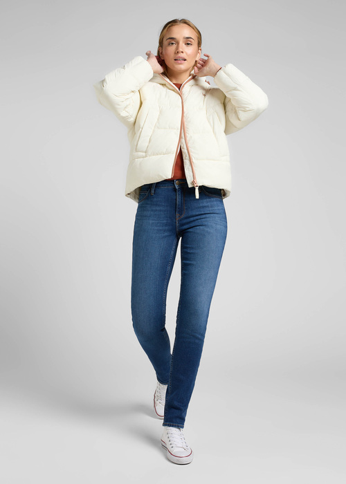 Damskie Spodnie Dzinsowe Lee Elly Mid Town Blue - L305VDE06