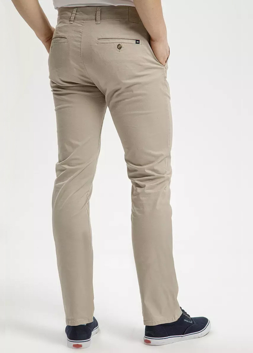 Meskie Spodnie Materialowe Cross Jeans Jack Chino Light Beige 277 - F-194-956