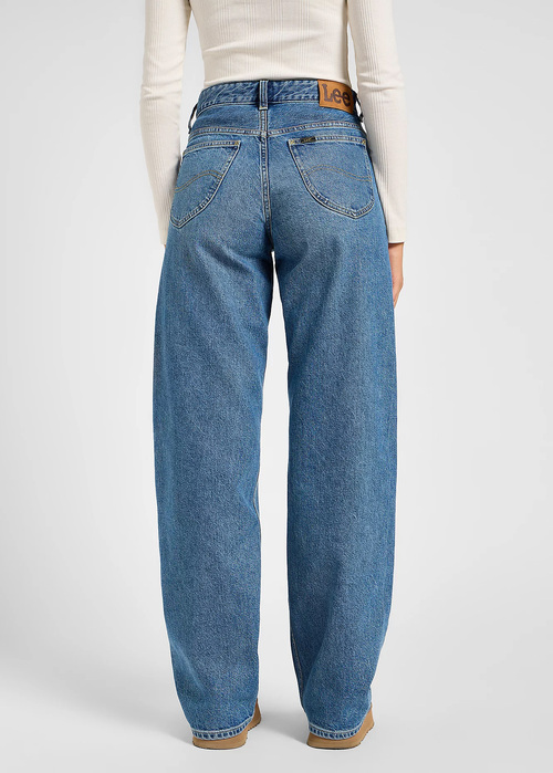 Damskie Spodnie Dzinsowe Lee Rider Loose Modern Mid - 112355132