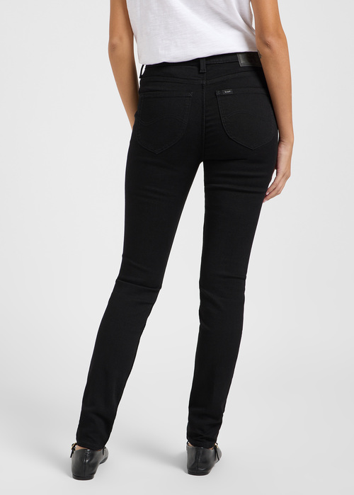 Damskie Spodnie Dinsowe Lee Scarlett High Black Rinse - 112363446