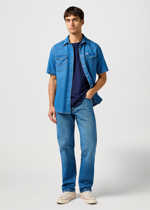 Meski T Shirt Wrangler Graphic Tee Navy - 112362367