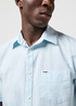 Meska Koszula Materialowe Wrangler Short Sleeve 1 Pocket Shirt Dream Blue - 112362379