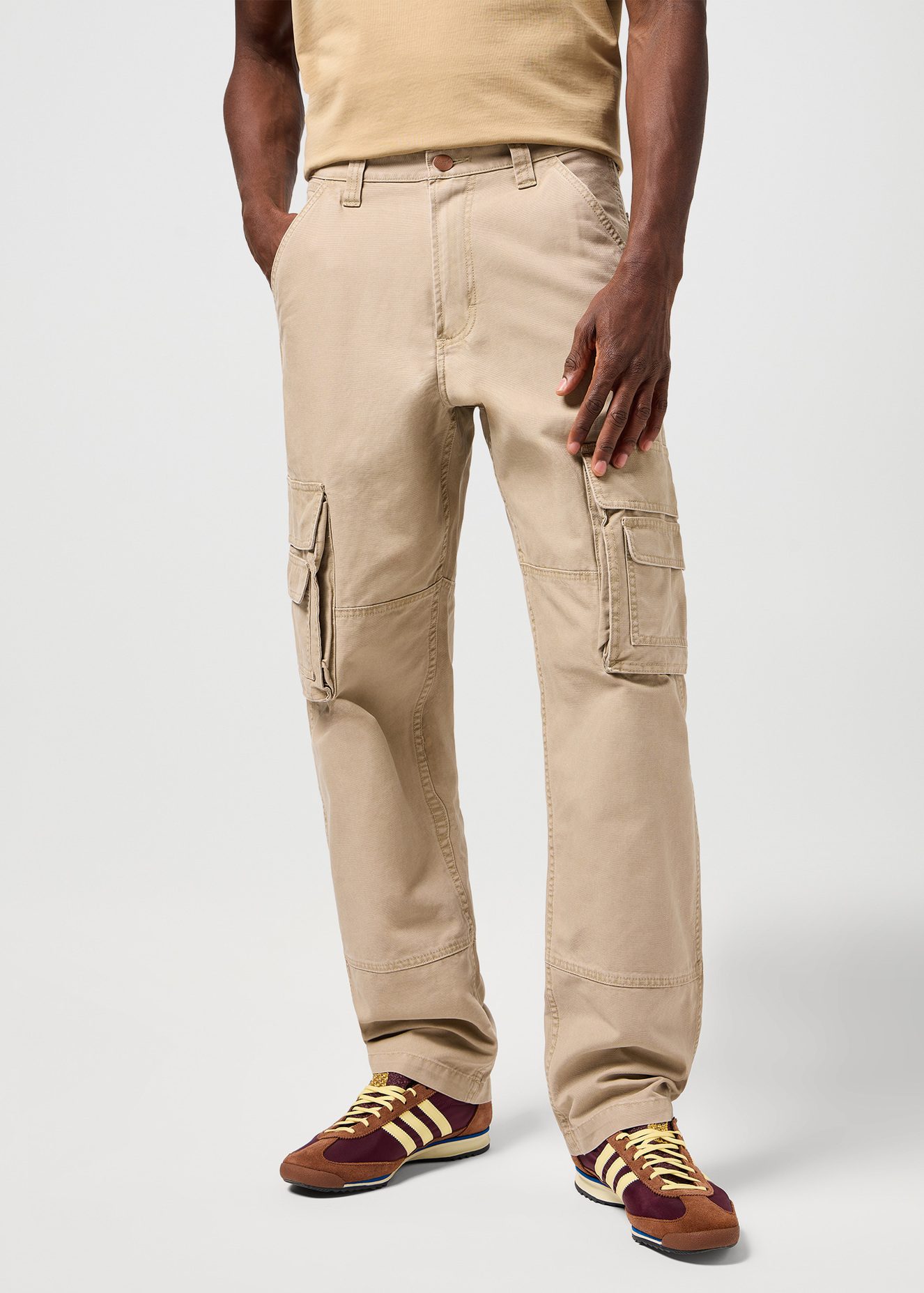 Meskie Spodnie Materialowe Wrangler Casey Jones Cargo Pant Kelp - 112362823