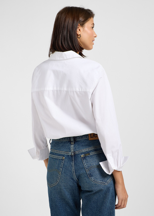 Damska Koszula Materialowa Lee Pocketless Shirt Bright White - 112363427