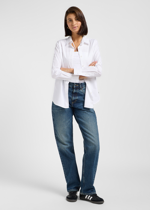 Damska Koszula Materialowa Lee Pocketless Shirt Bright White - 112363427