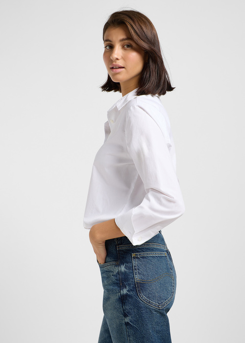 Damska Koszula Materialowa Lee Pocketless Shirt Bright White - 112363427