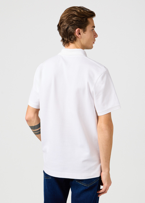 Meska Koszulka Polo Wrangler Polo Shirt White - 112362386