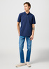 Mska Koszulka Polo Wrangler Polo Shirt Black Iris - 112362388