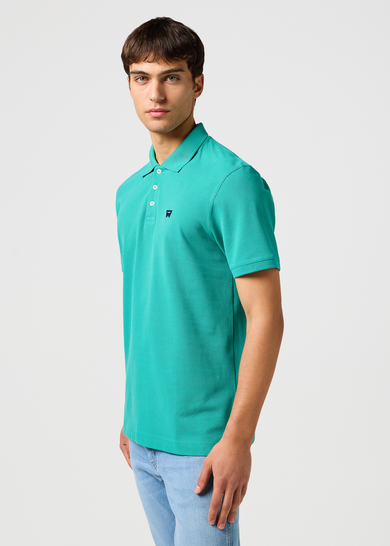 Meska Koszulka Polo Wrangler Polo Shirt Porcelain Green - 112362390