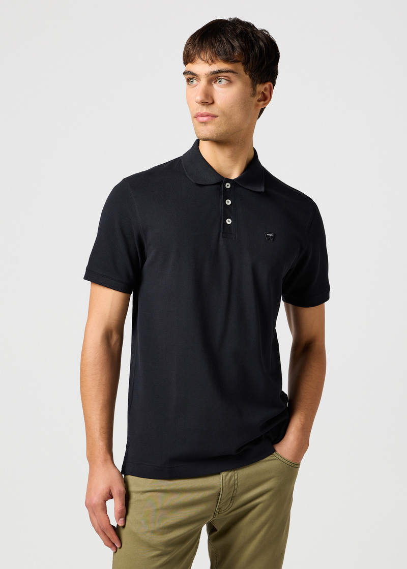 Meska Koszulka Polo Wrangler Polo Shirt Black - 112365465