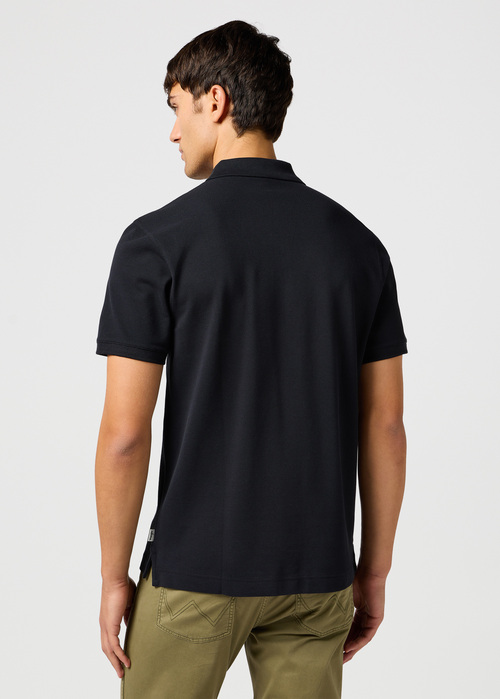 Meska Koszulka Polo Wrangler Polo Shirt Black - 112365465