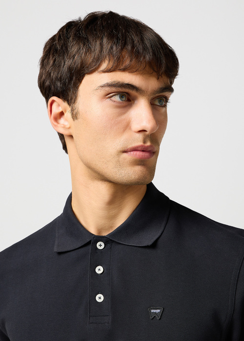 Meska Koszulka Polo Wrangler Polo Shirt Black - 112365465