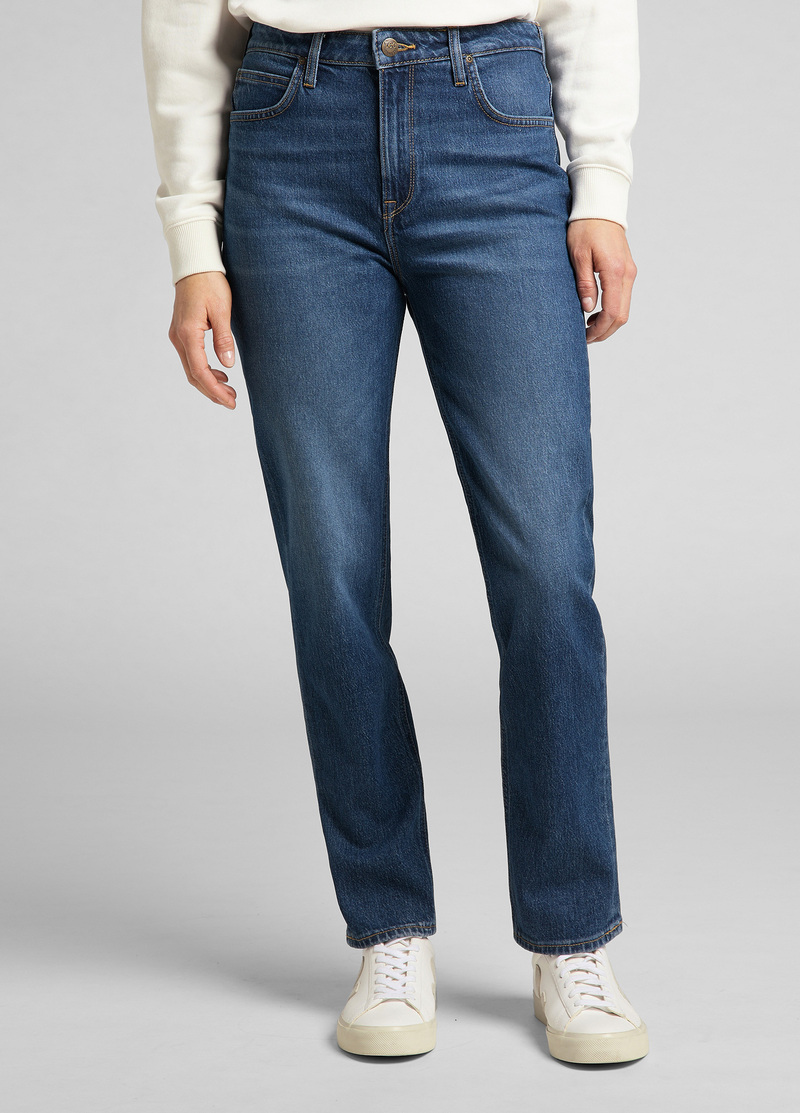 Damskie Spodnie Dzinsowe Lee Carol Dark Ruby - L30UMWDU