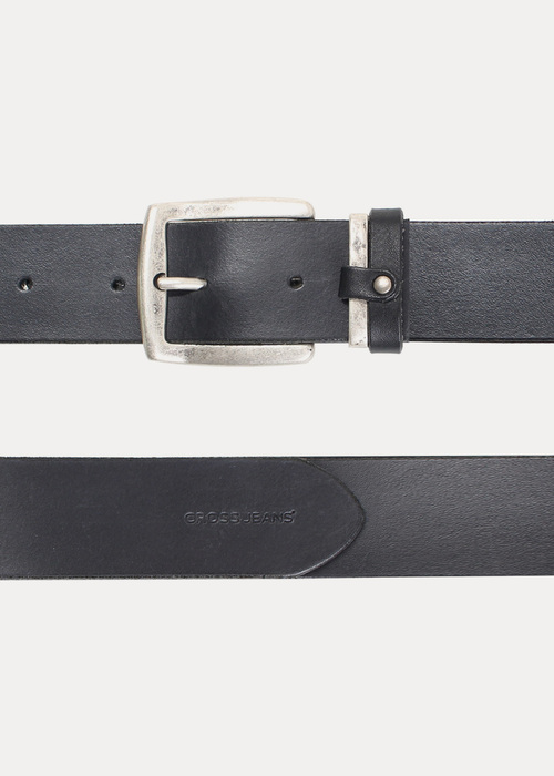 Cross Jeans Leather Belt - Black (020) 0440K-020 