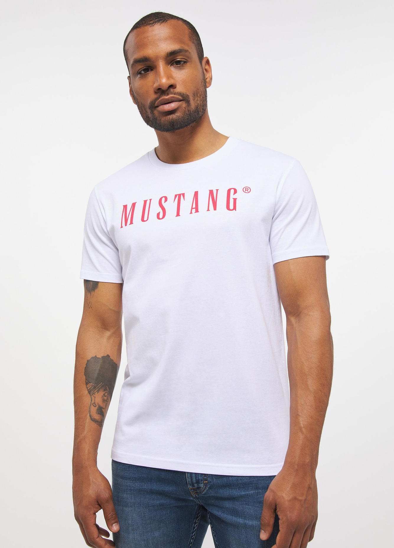 Meski T Shirt Mustang Alex C Logo Tee General White - 1013221-2045