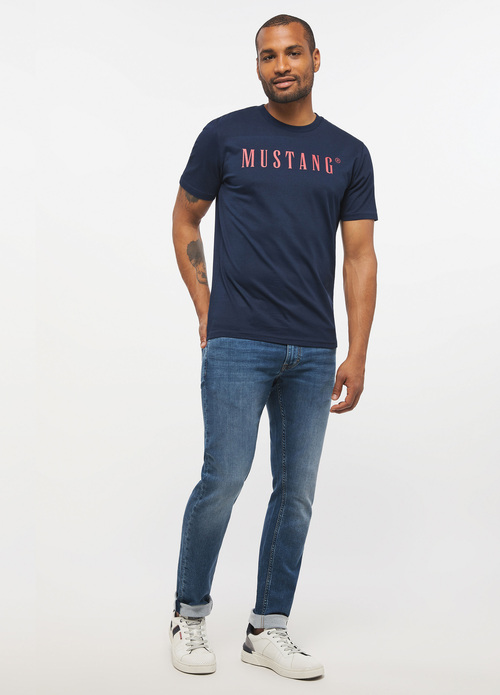 Meski T Shirt Mustang Alex C Logo Tee Blue Nights - 1013221-4085