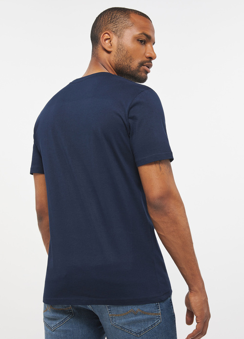 Meski T Shirt Mustang Alex C Logo Tee Blue Nights - 1013221-4085