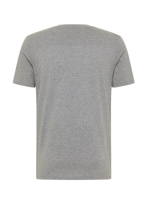 Meski T Shirt Mustang Alex C Logo Tee Light Grey Melange - 1013221-4140