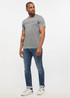 Meski T Shirt Mustang Alex C Logo Tee Light Grey Melange - 1013221-4140