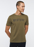 Meski T Shirt Mustang Alex C Logo Tee Burnt Olive - 1013221-6358