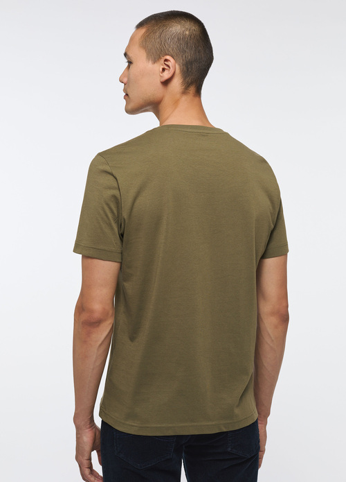 Meski T Shirt Mustang Alex C Logo Tee Burnt Olive - 1013221-6358