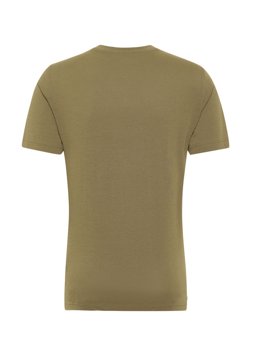 Meski T Shirt Mustang Alex C Logo Tee Burnt Olive - 1013221-6358