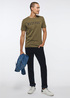 Meski T Shirt Mustang Alex C Logo Tee Burnt Olive - 1013221-6358
