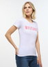 Damski T Shirt Mustang Alina C Logo Tee General White - 1013222-2045