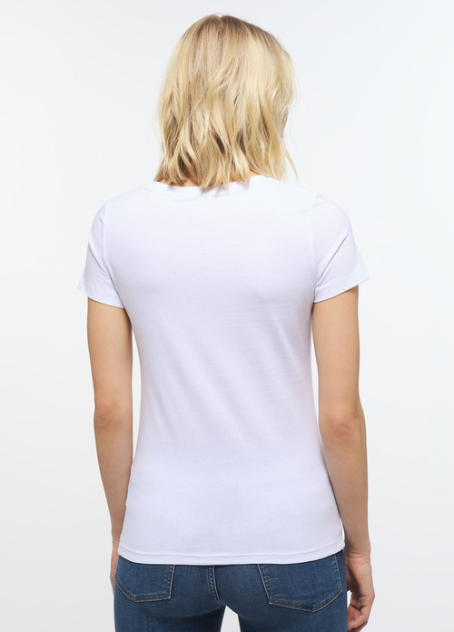 Damski T Shirt Mustang Alina C Logo Tee General White - 1013222-2045
