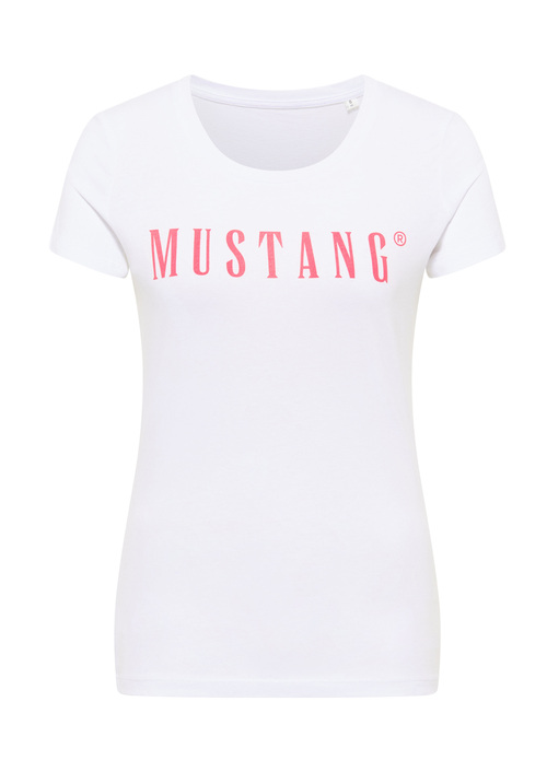 Damski T Shirt Mustang Alina C Logo Tee General White - 1013222-2045