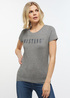 Mustang Alina C Logo Tee Light Grey Melange - 1013222-4141 Mustang Alina C Logo Tee Light Grey Melange - 1013222-4141