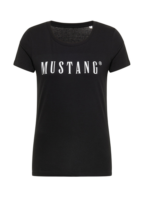 Damski T Shirt Mustang Alina C Logo Tee Black - 1013222-4142