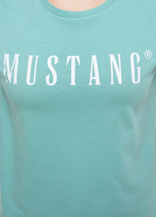 Damski T Shirt Mustang Alina C Logo Tee Mineral Blue - 1013222-6236