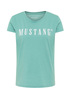 Damski T Shirt Mustang Alina C Logo Tee Mineral Blue - 1013222-6236